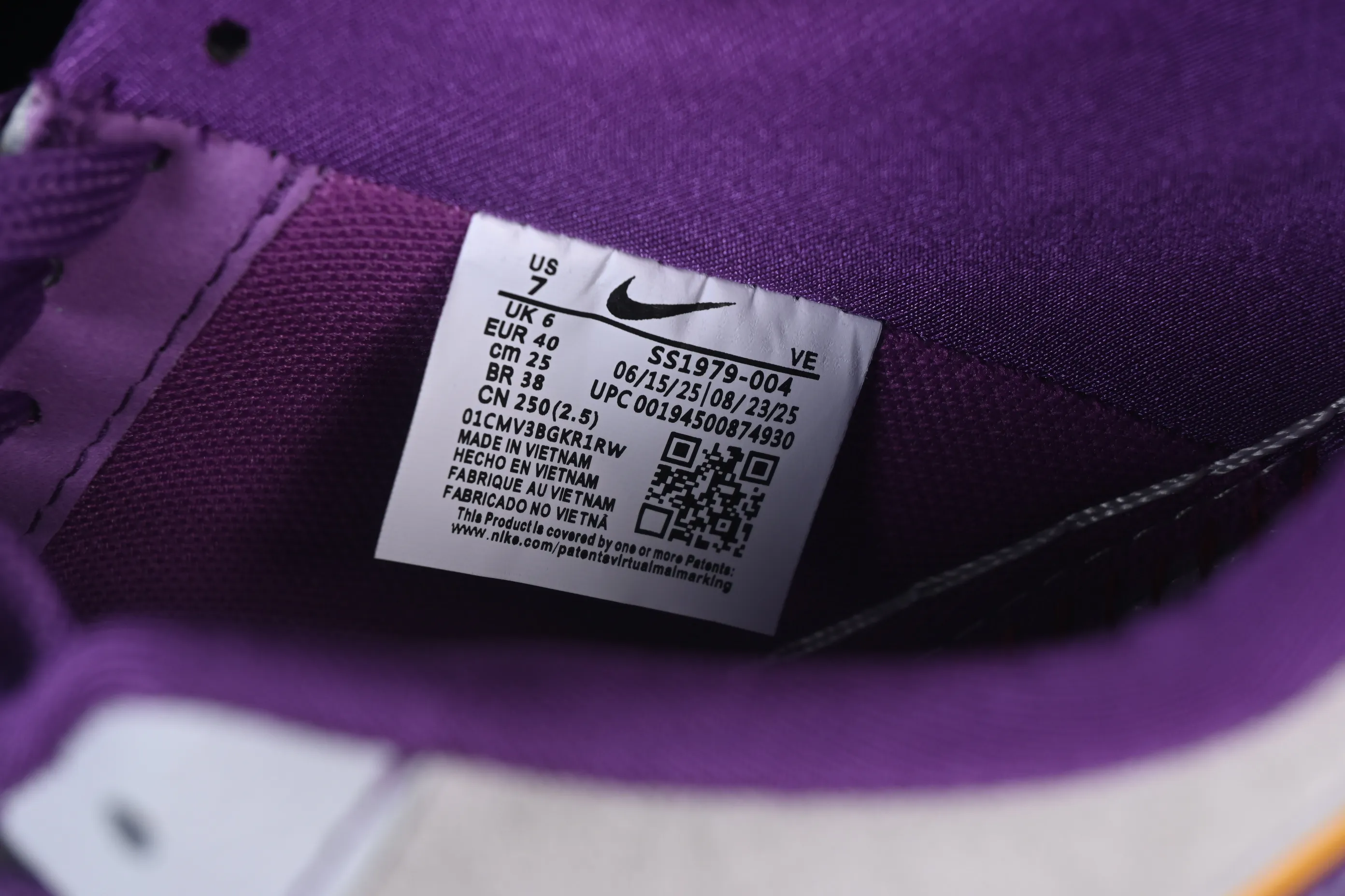 All categories Nk Air Force 1 Air Force series Nk Air Force 1 Low Air Force low top Nike Air Force 1'07 Low NBA joint Purple Lakers Air Force 1 low top casual sneakers SS1979-004